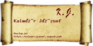Kalmár József névjegykártya