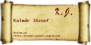 Kalmár József névjegykártya