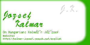 jozsef kalmar business card